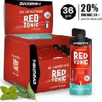 Photo Gel energetique overstims red tonic menthe eucalyptus pack 36 x 34g