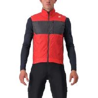 Photo Gilet sans manches coupe vent castelli unlimited puffy rouge noir