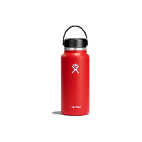 Photo Gourde isotherme hydro flask 946 ml wide mouth rouge