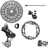 Photo Groupe sram xx t type eagle axs e mtb bcd104 36 dents 12v noir sans manivelles et boitier