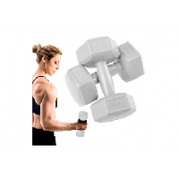 Photo Halteres 2x 3 kg hexagon dumbbells entrainement de force pour la gymnastique et le fitness