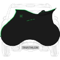 Photo Housse de protection velosock black e pour velo de triathlon durable deperlante noir vert