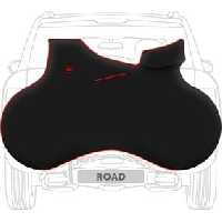 Photo Housse velosock black e standard pour velo de route noir rouge