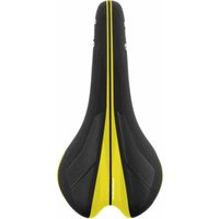 Photo Inserts de selle competition noir brillant jaune