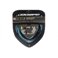 Photo Kit cable et gaine route jagwire road elite link pour frein bleu