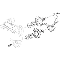 Photo Kit chape interieur et galets sram derailleur chape moyenne rival 2007 2012