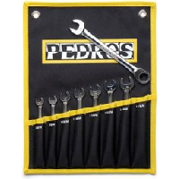 Photo Kit de cles pedro s ratcheting combo wrench set 8 pieces