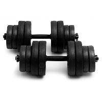 Photo Kit halteres musculation 2 en 1 avec disques poids ajustable 30 kg poignee confortable pour fitness musculation formation noir