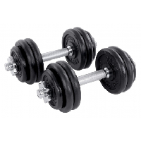 Photo Kit halteres musculation avec barre d extension 30 kg pour hommes et femmes musculation prise de masse sport fitness noir