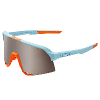 Photo Lunettes vélo 100% S3 - Soft Tact Two Tone - HiPER Silver Mirror Lens turquoise