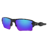 Photo Lunettes vélo Oakley Flak 2.0 XL Polished Black Prizm Sapphire Polarized noir brillant