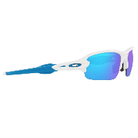 Photo Lunettes vélo Oakley Flak XXS Polished White Prizm Sapphire blanc