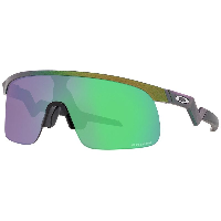 Photo Lunettes vélo Oakley Resistor Matte Silver Green Colorshift / Prizm Jade vert foncé