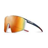 Photo Lunettes vélo photochromiques Julbo Edge Bleu Blanc Rouge Réactiv 1-3 bleu blanc