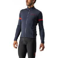 Photo Maillot castelli fondo 2 bleu fonce rouge reflex