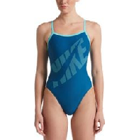 Photo Maillot de bain 1 piece femme nike swim tilt logo racerback bleu
