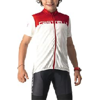 Photo Maillot enfant castelli neo prologo blanc rouge