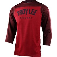 Photo Maillot manches 3 4 troy lee designs ruckus rouge