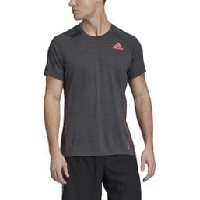 Photo Maillot manches courtes adidas runner tee noir orange