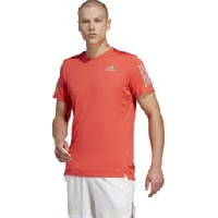 Photo Maillot manches courtes adidas running own the run rouge