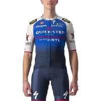 Photo Maillot manches courtes castelli climber s 3 1 quick step 2022 bleu blanc