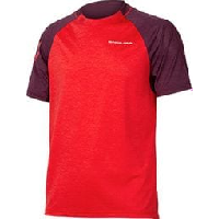 Photo Maillot manches courtes endura singletrack grenade rouge violet