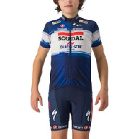 Photo Maillot manches courtes enfant castelli soudal quick step 2023 bleu blanc