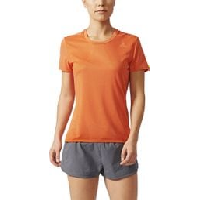 Photo Maillot manches courtes femme adidas running supernova orange