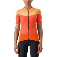 Photo Maillot manches courtes femme castelli gradient color block orange