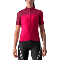 Photo Maillot manches courtes femme castelli velocissima rose rouge bordeaux