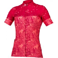 Photo Maillot manches courtes femme endura paisley lie de vin rouge