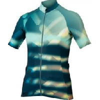 Photo Maillot manches courtes femme endura virtual texture bleu glacier