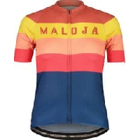 Photo Maillot manches courtes femme maloja madrisam bleu orange jaune