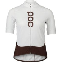 Photo Maillot manches courtes femme poc essential road logo marron blanc