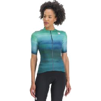 Photo Maillot manches courtes femme sportful flow supergiara vert bleu