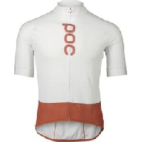 Photo Maillot manches courtes poc essential road logo blanc marron