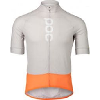 Photo Maillot manches courtes poc essential road logo gris orange