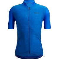 Photo Maillot manches courtes santini colore puro bleu