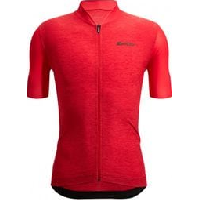 Photo Maillot manches courtes santini colore puro rouge