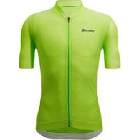 Photo Maillot manches courtes santini colore puro vert fluo