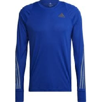 Photo Maillot manches longues adidas running run icon bleu homme