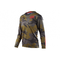 Photo Maillot manches longues enfant troy lee designs flowline spray camo army