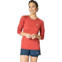 Photo Maillot manches longues odlo essential seamless femme rouge