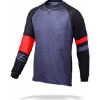 Photo Maillot vtt manches longues bbb answitchback gris noir rouge