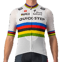 Photo Maillot vélo manches courtes Castelli Competizione World Champion Quick-Step Alpha Vinyl 2022 L blanc