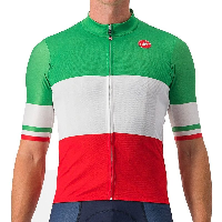 Photo Maillot vélo manches courtes Castelli Team Italia Tricolore Jersey 2023 M tricolore