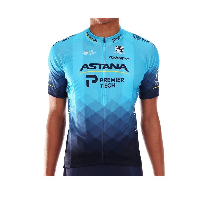 Photo Maillot vélo manches courtes Giordana Vero Pro Team Astana Replica 2021 M bleu clair M bleu clair