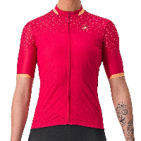 Photo Maillot vélo manches courtes femme Castelli Pezzi 2023 rouge L