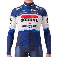 Photo Maillot vélo manches longues Castelli LS Thermal Jersey Soudal - Quick Step 2023 L bleu foncé