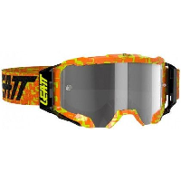 Photo Masque leatt velocity 5 5 orange fluo ecran gris clair 58